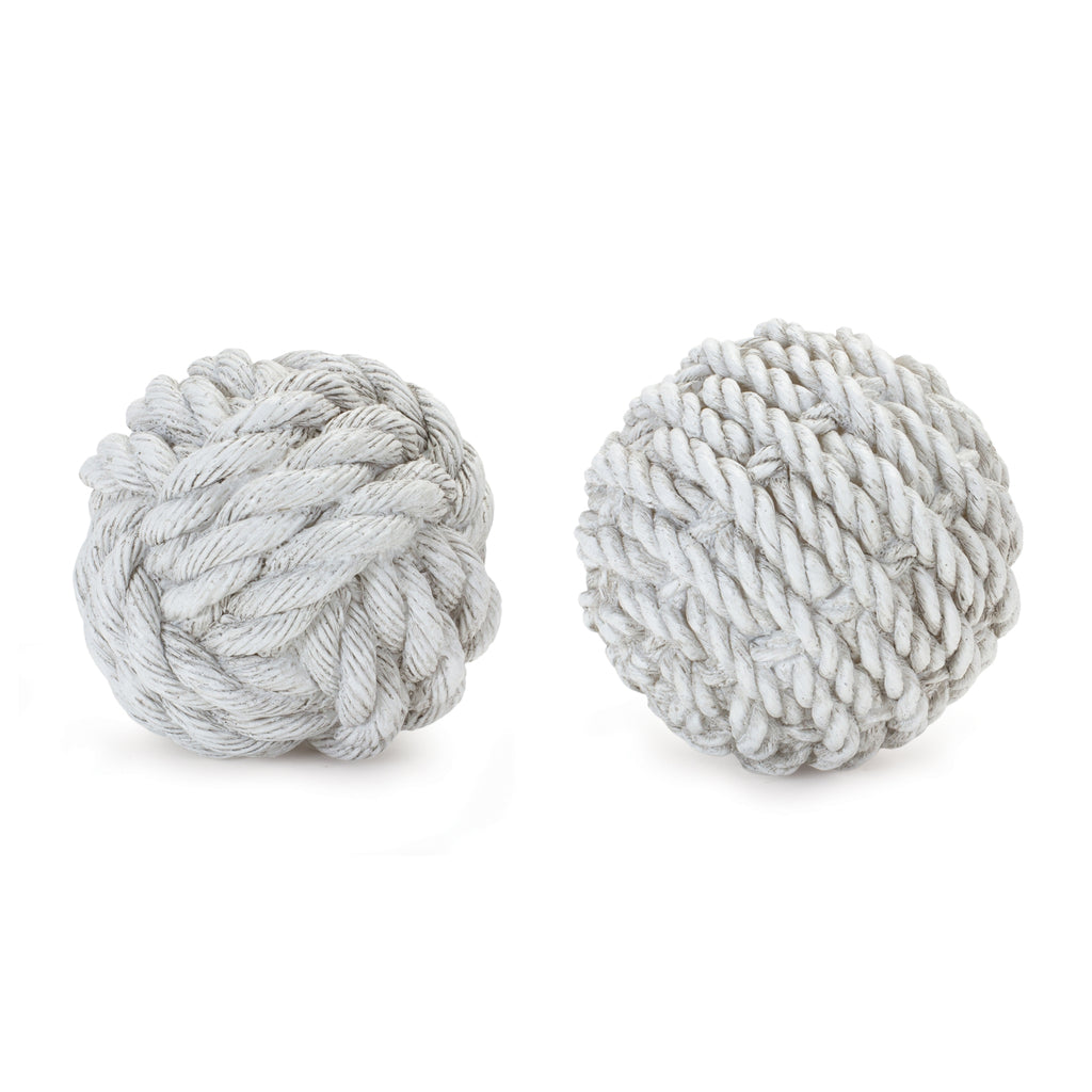 White Rope Orb, Set of 14 - Bombay Mercantile
