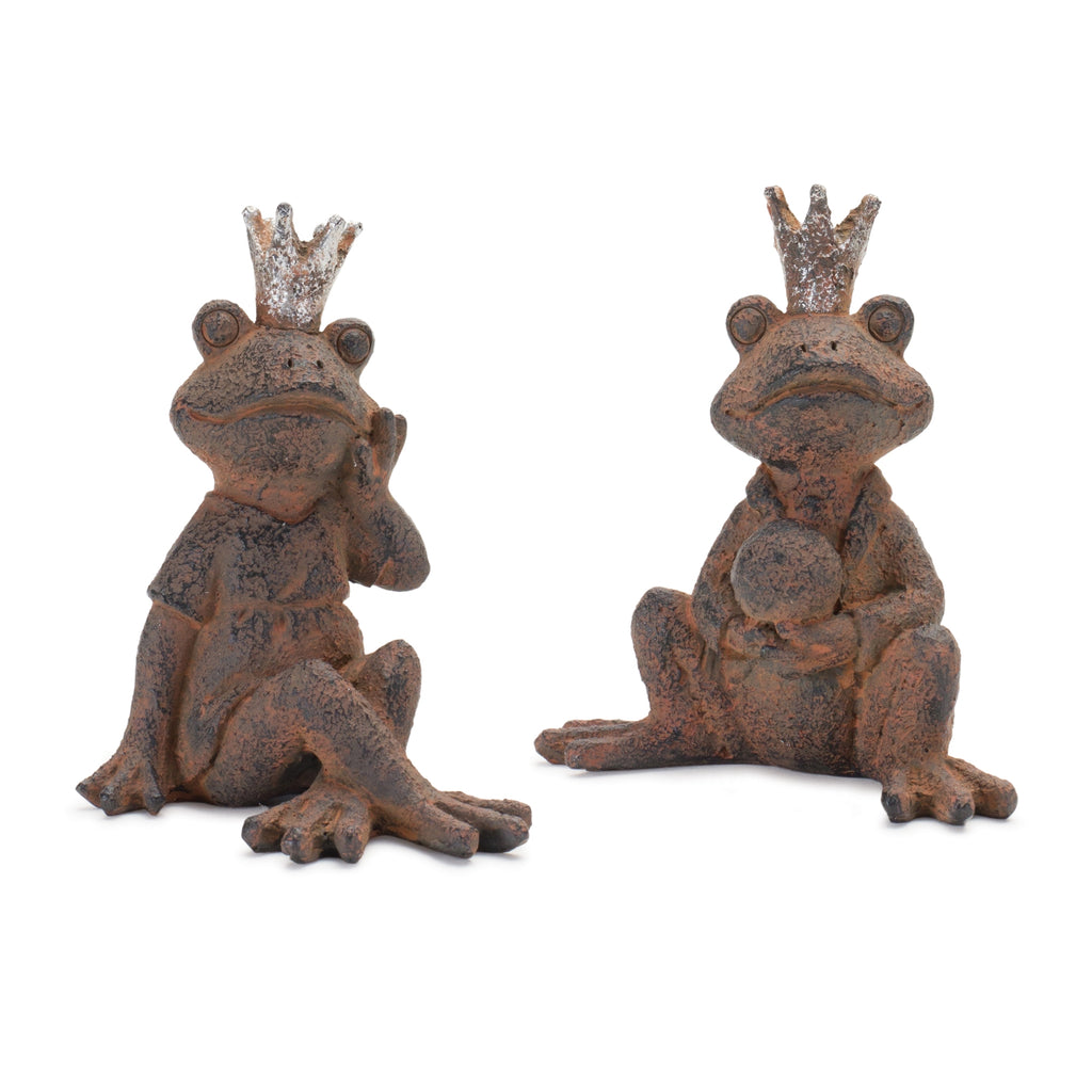 Set of 6 Sitting Royal Frog - Bombay Mercantile