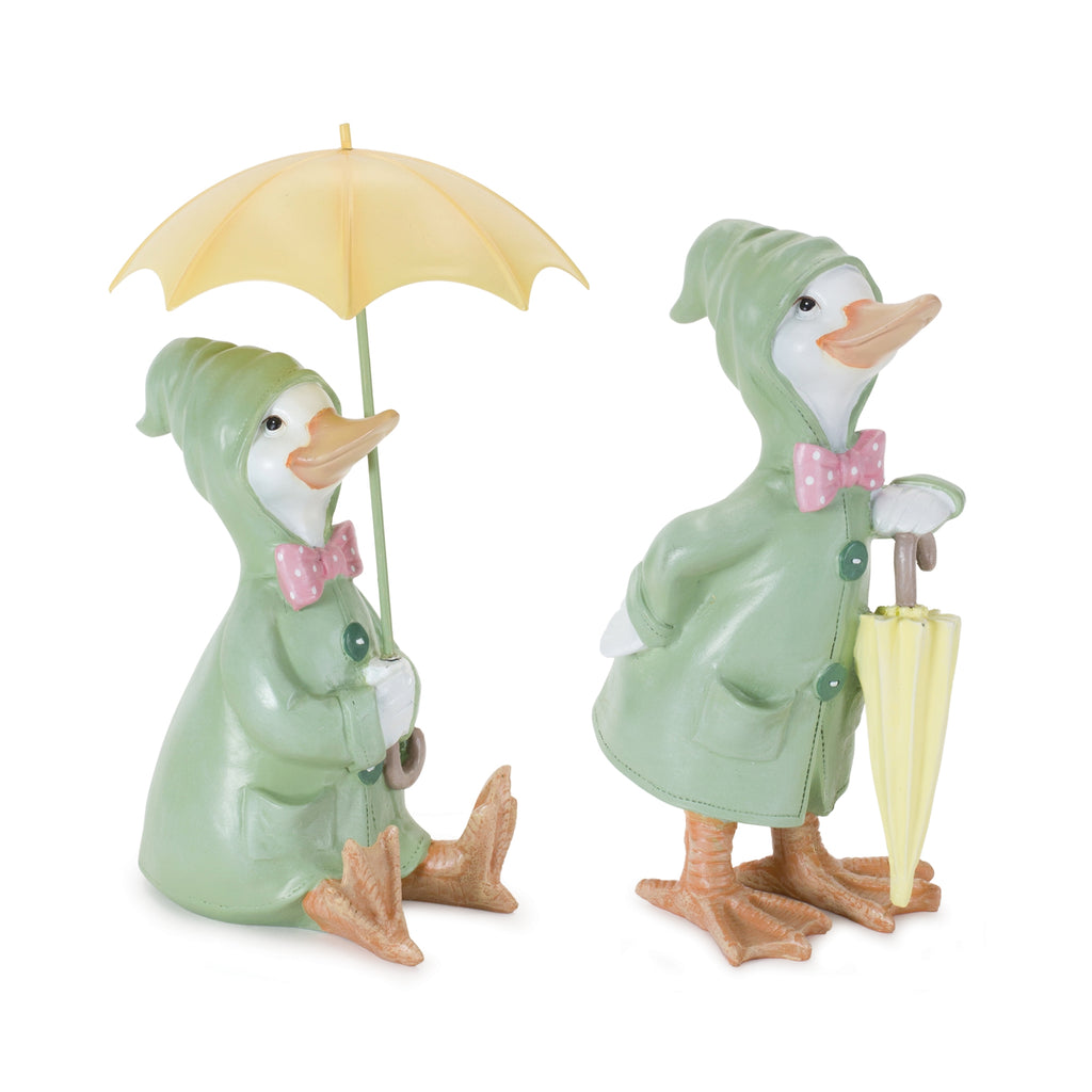 Set of 2 Duck W/Umbrella - Bombay Mercantile