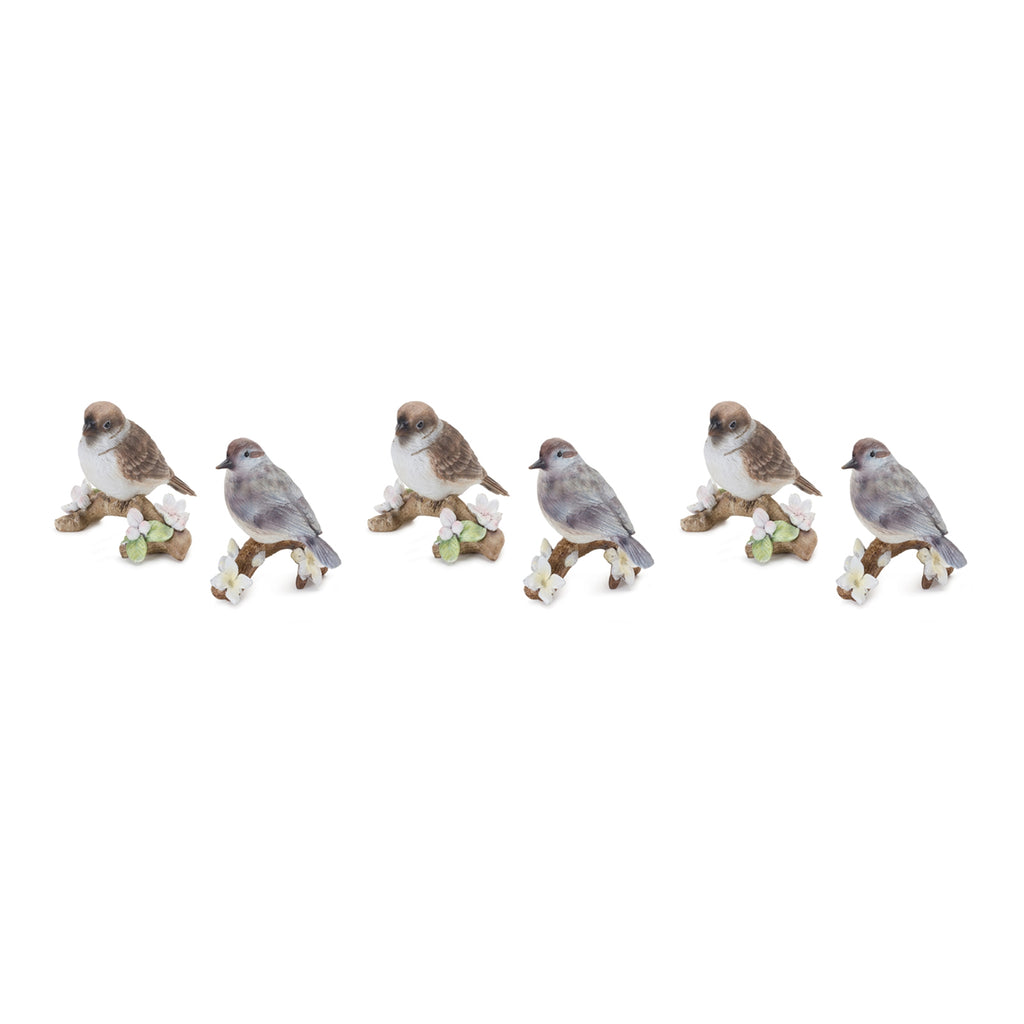 Set of 6 Birds On Branch - Bombay Mercantile