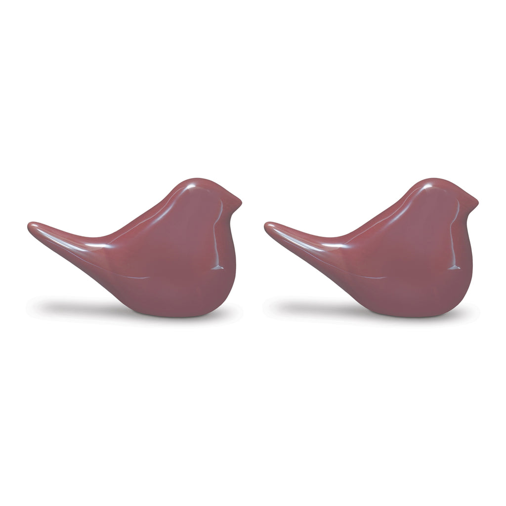 Set of 2 Porcelain Red Bird - Bombay Mercantile