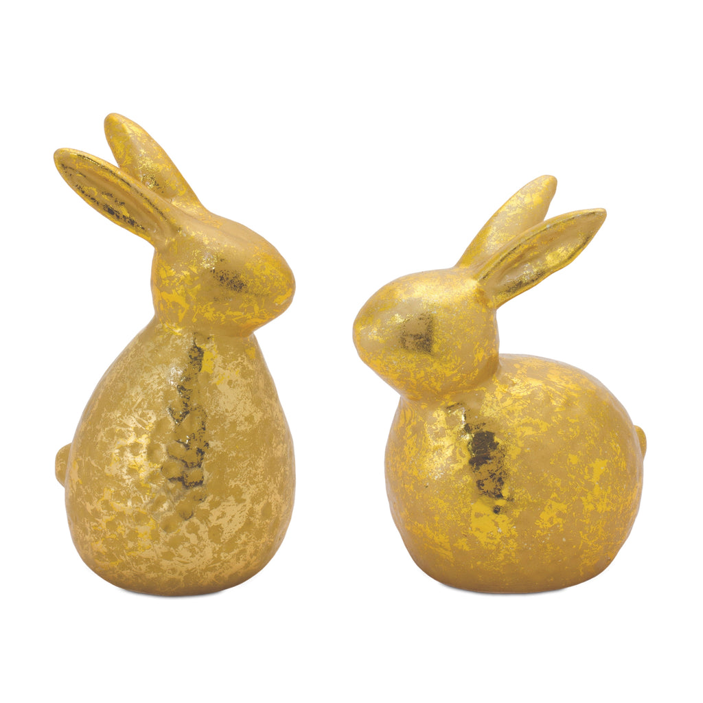 Golden Rabbits, Set of 2 - Bombay Mercantile