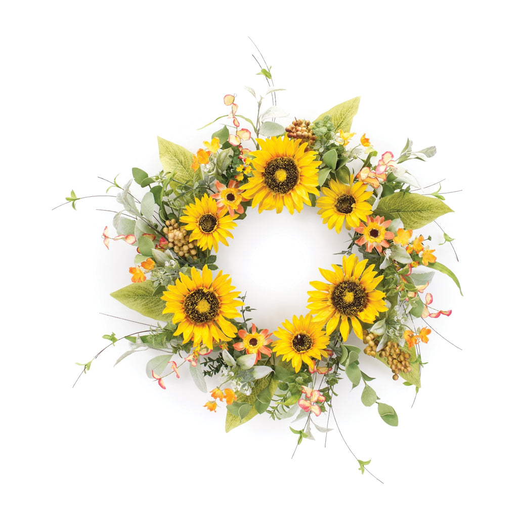 Mixed Sunflower Wreath - Bombay Mercantile