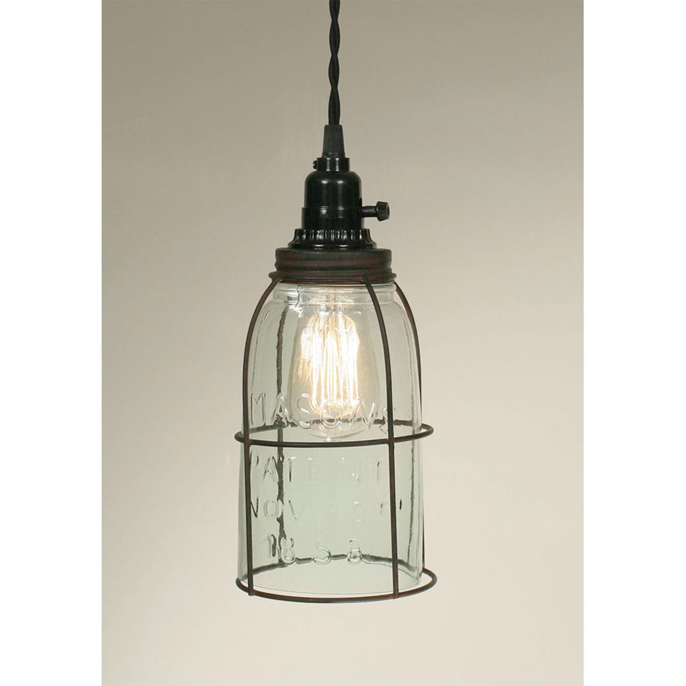 Half Gallon Caged Mason Jar Pendant Lamp - Bombay Mercantile