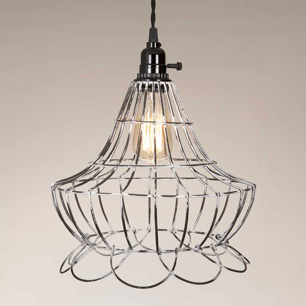 Wire Scallop Bell Pendant Lamp - Bombay Mercantile