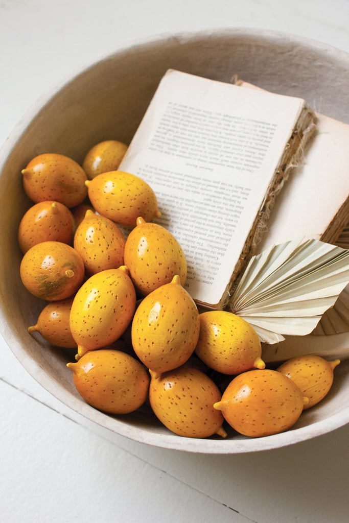 Wooden lemon table decor - Bombay Mercantile