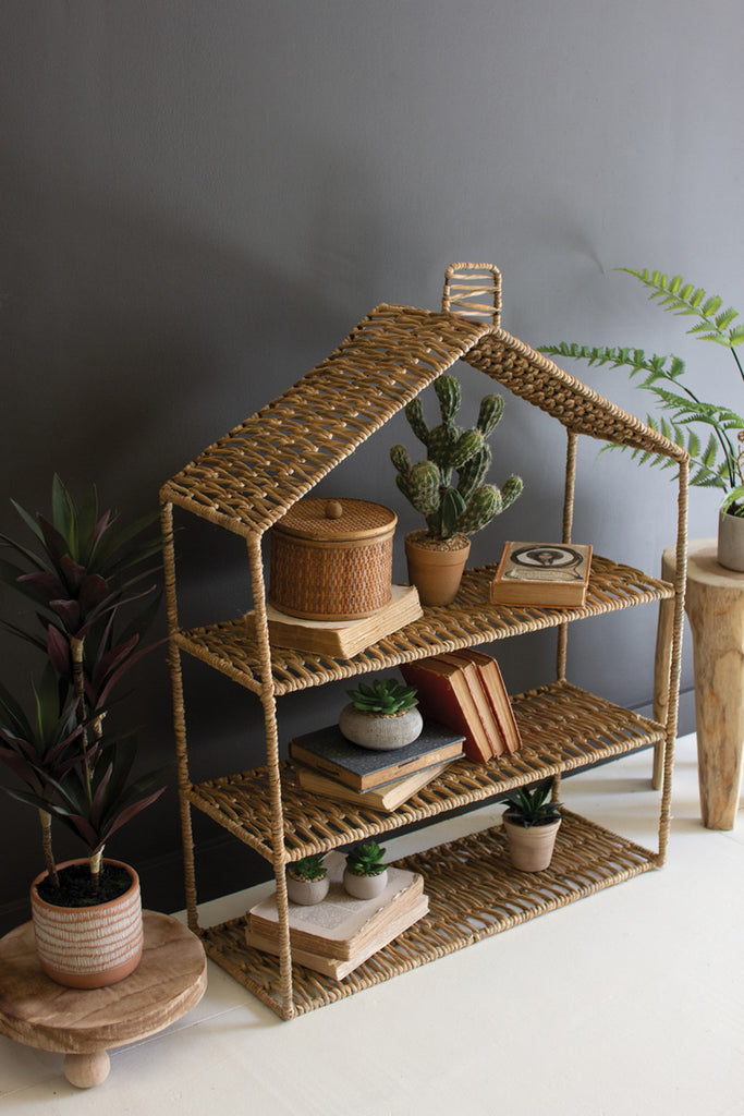 Woven Seagrass House with Shelves - Bombay Mercantile