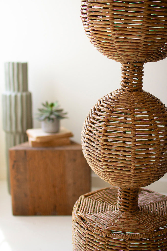 Woven Double Seagrass Topiary - Bombay Mercantile