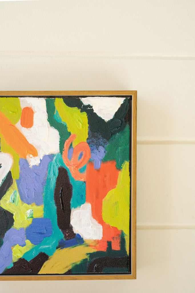Set of 4 Framed Colorful Paintings - Bombay Mercantile