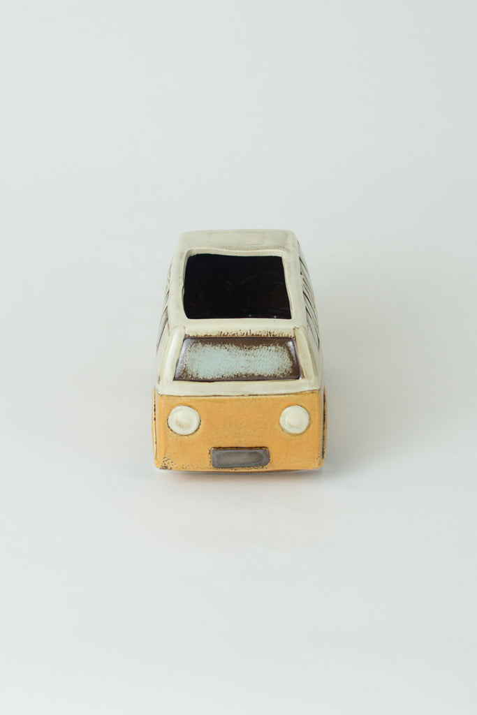 Yellow Ceramic Van Planter, Set of 2 - Bombay Mercantile