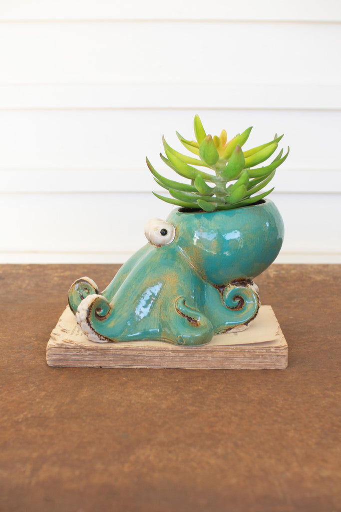 Ceramic Octopus Planter, Set of 2 - Bombay Mercantile