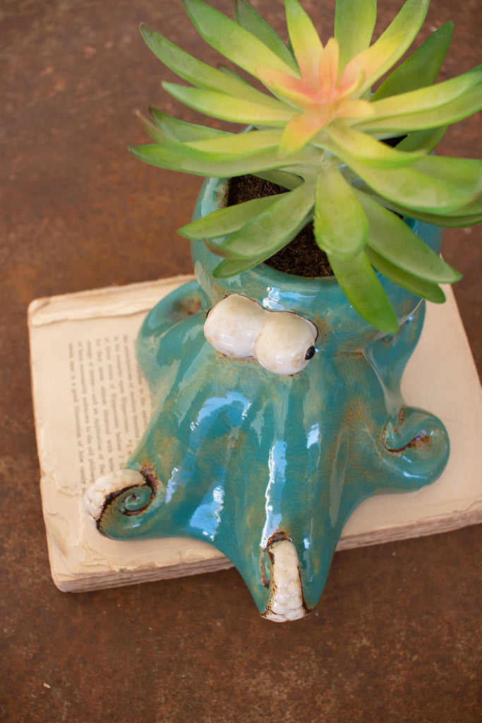 Ceramic Octopus Planter, Set of 2 - Bombay Mercantile