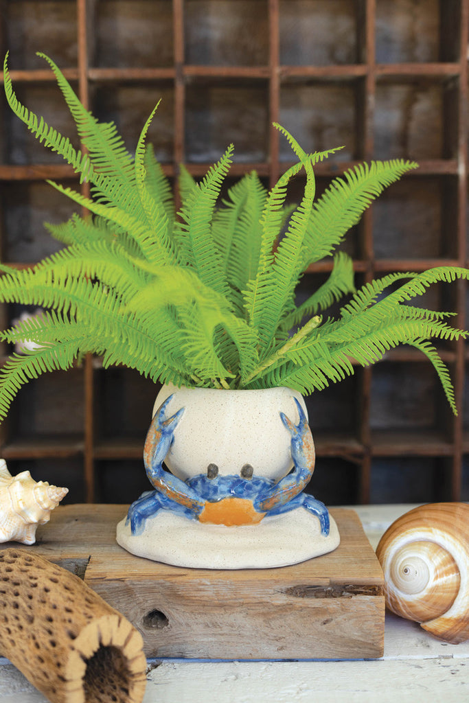Ceramic Crab Planter, Set of 2 - Bombay Mercantile