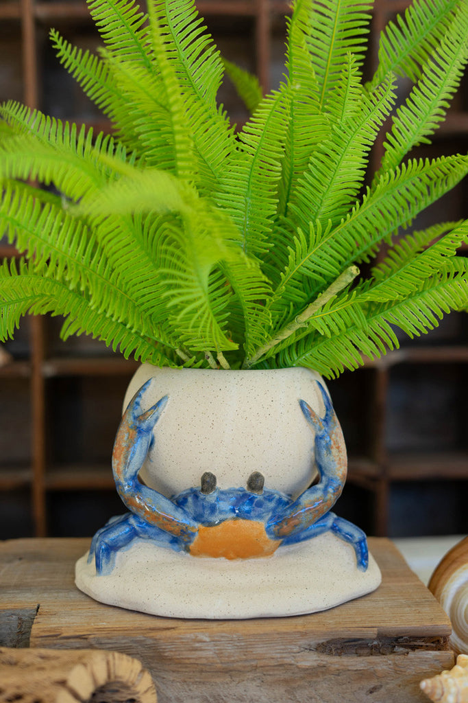Ceramic Crab Planter, Set of 2 - Bombay Mercantile