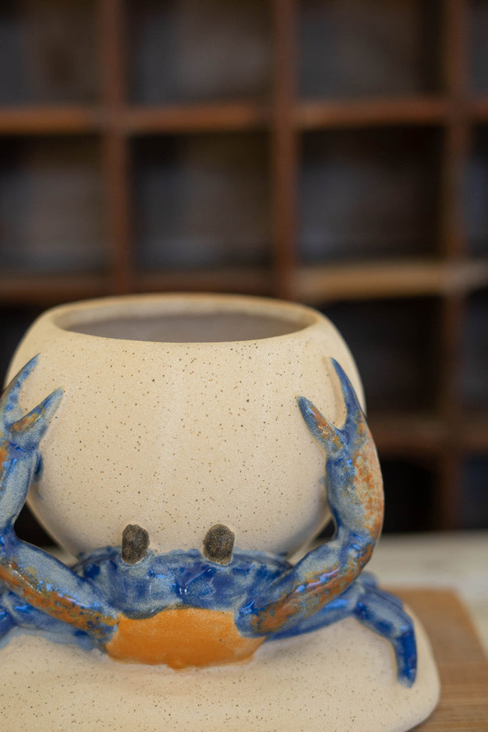 Ceramic Crab Planter, Set of 2 - Bombay Mercantile