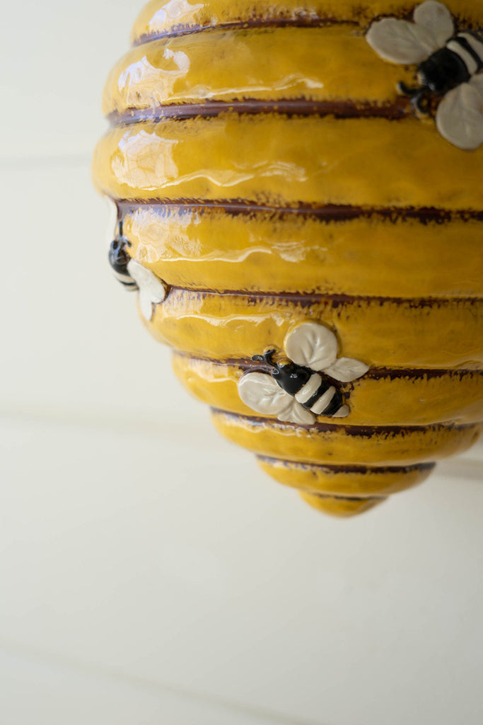 Ceramic Bee Hive Wall Planter, Set of 2 - Bombay Mercantile
