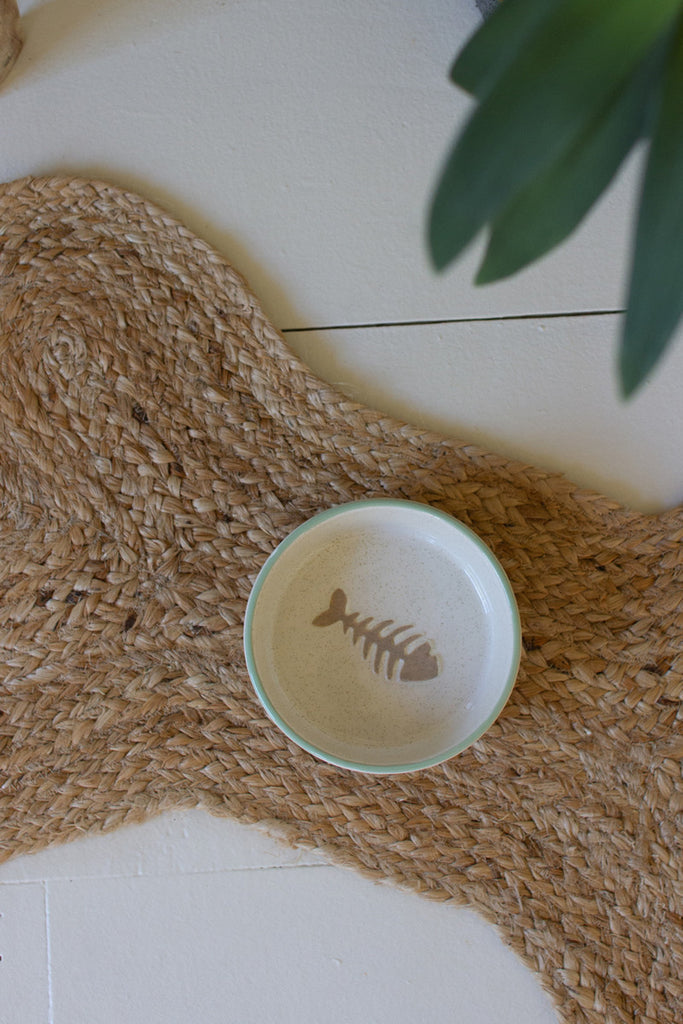 Ceramic Cat Bowl, Set of 2 - Bombay Mercantile