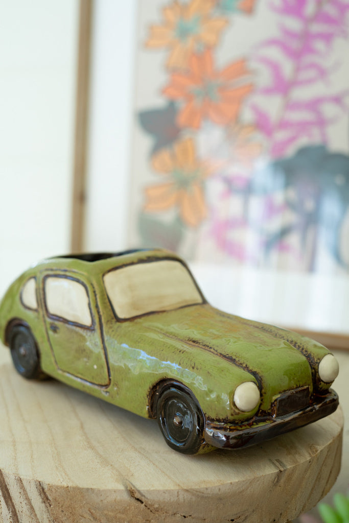 Set of 3 Ceramic Cars Planters - Bombay Mercantile