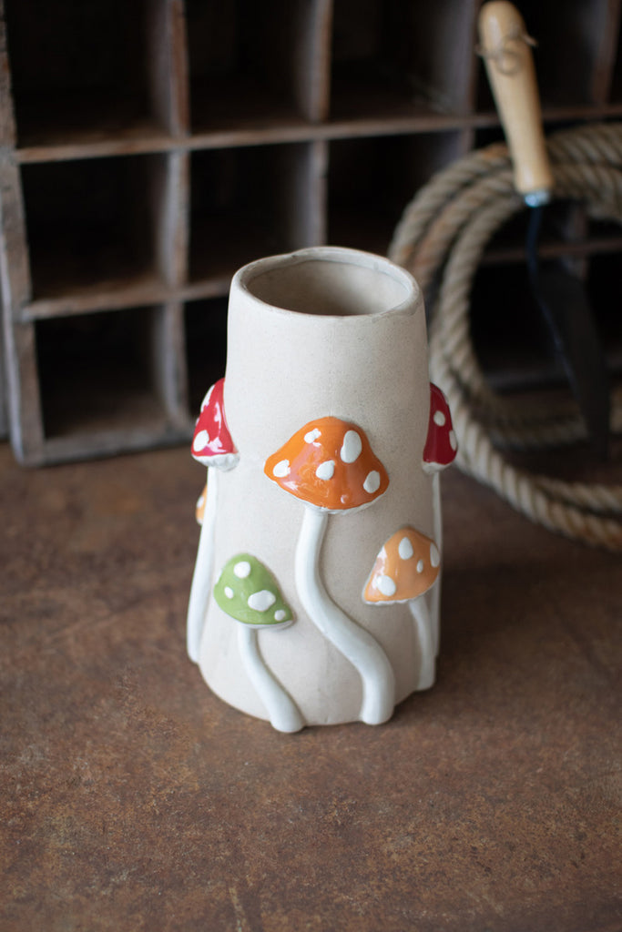 Ceramic Mushroom Vase - Bombay Mercantile