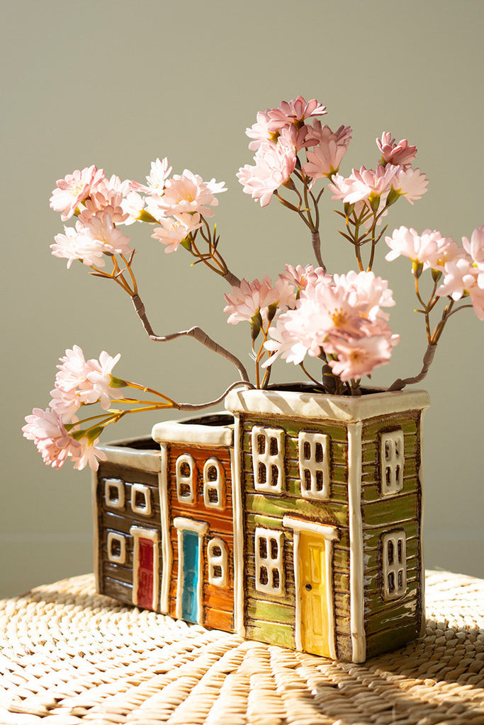 Ceramic Village Planter - Bombay Mercantile