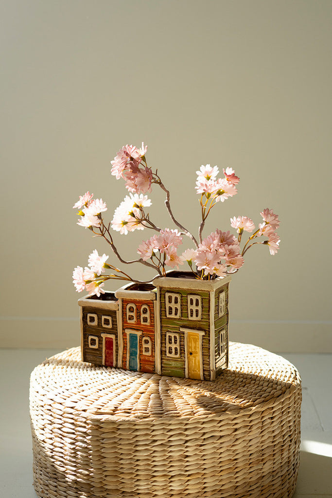 Ceramic Village Planter - Bombay Mercantile