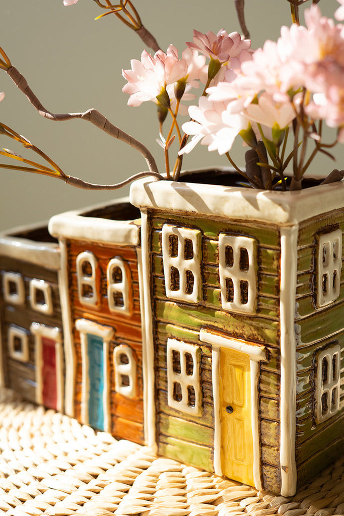 Ceramic Village Planter - Bombay Mercantile