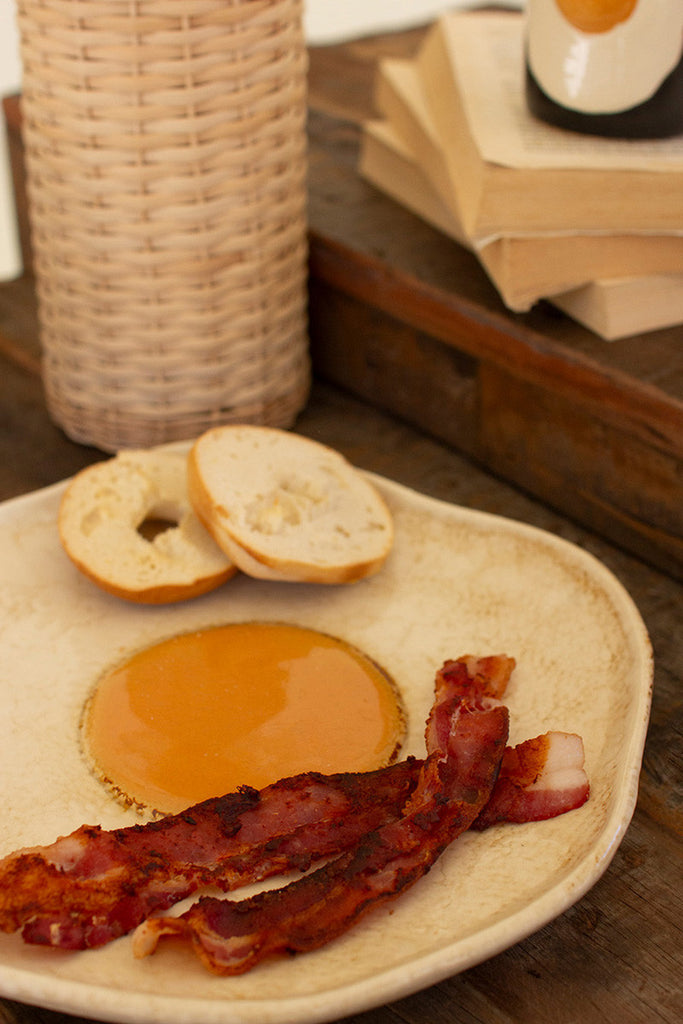 Ceramic Fried Egg Platter, Set of 4 - Bombay Mercantile