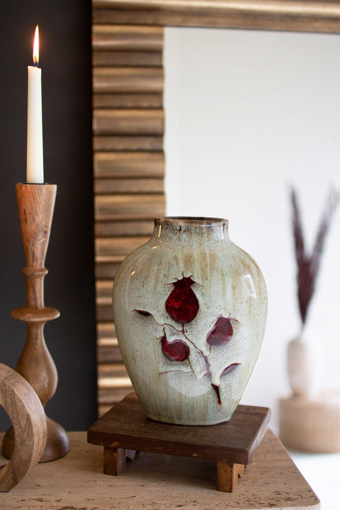 Ceramic Urn Vase - Bombay Mercantile
