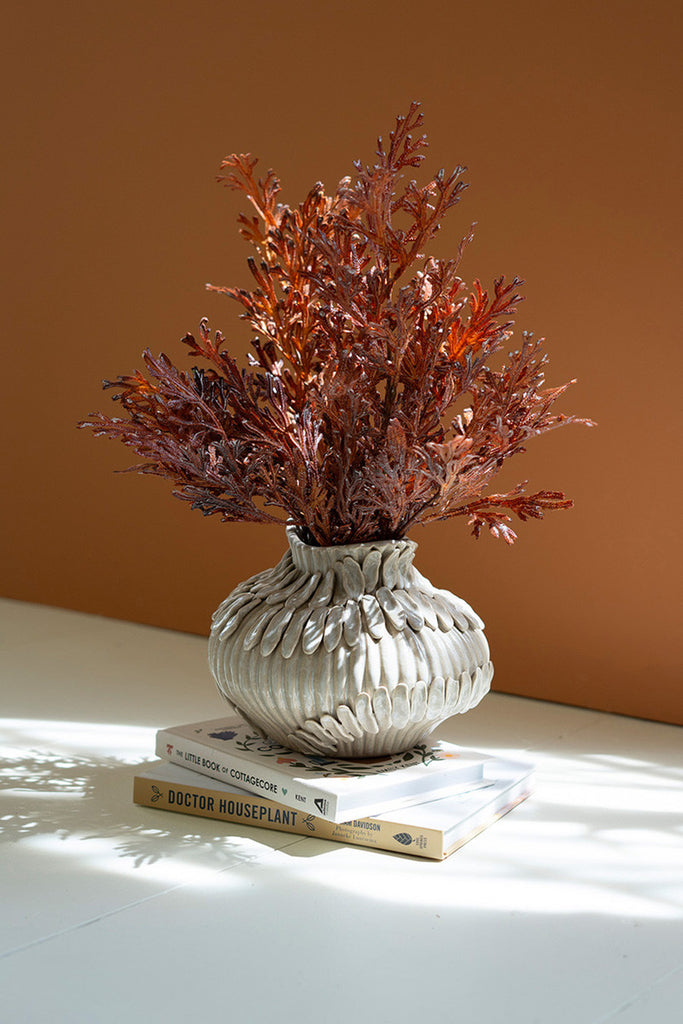 Ceramic Feather Vase - Bombay Mercantile