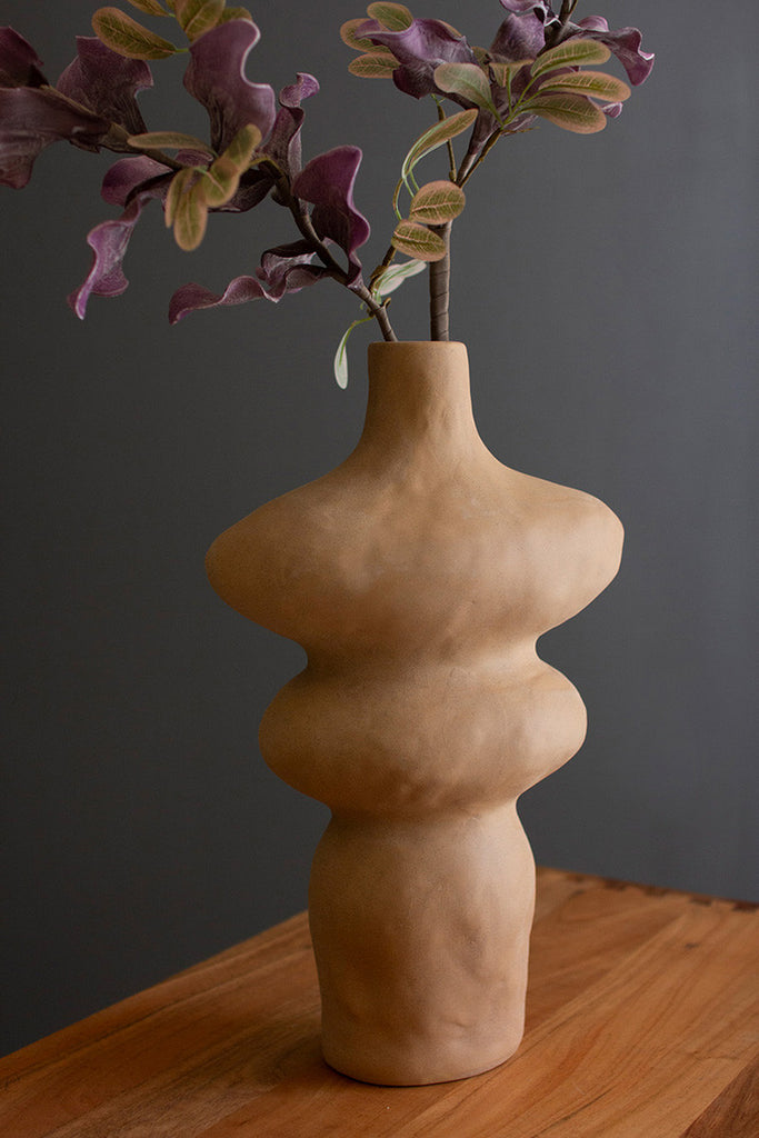 Ceramic Oval Bubbles Vase #1 - Bombay Mercantile