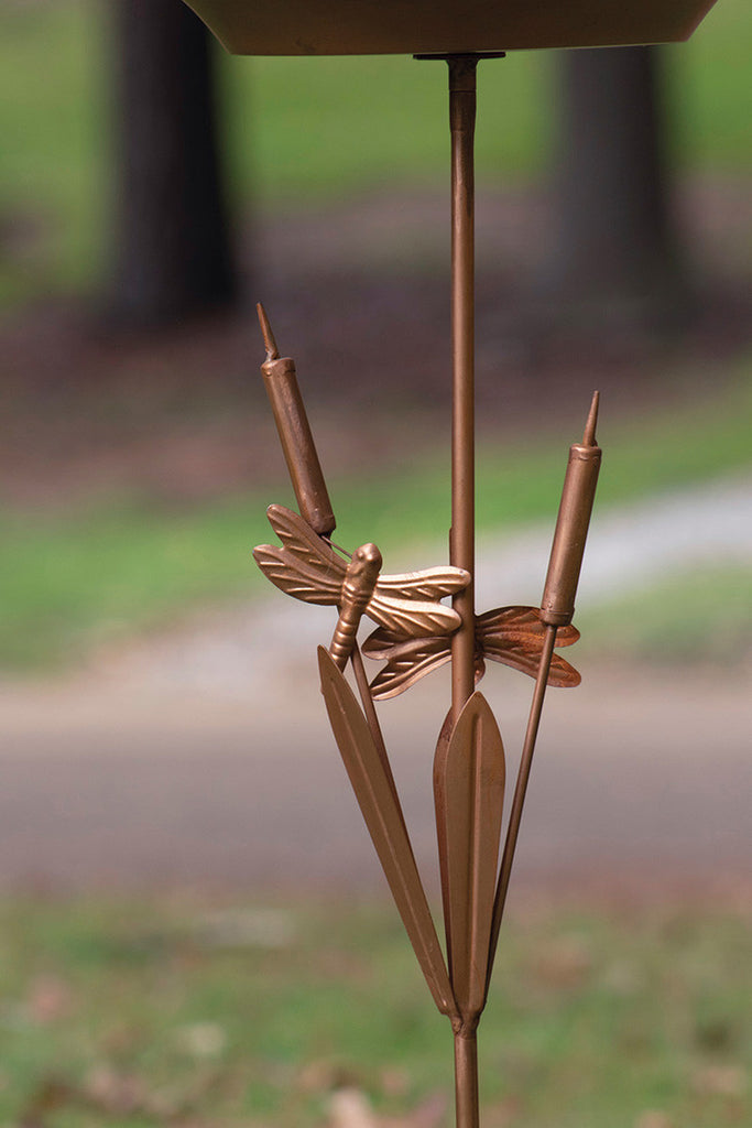 Bird Feeder Yard Stake with Copper Finish - Bombay Mercantile