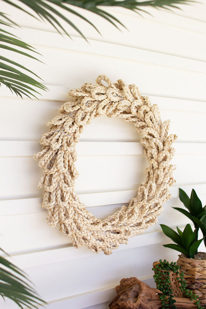 Woven Seagrass Rope Wreath, Set of 2 - Bombay Mercantile