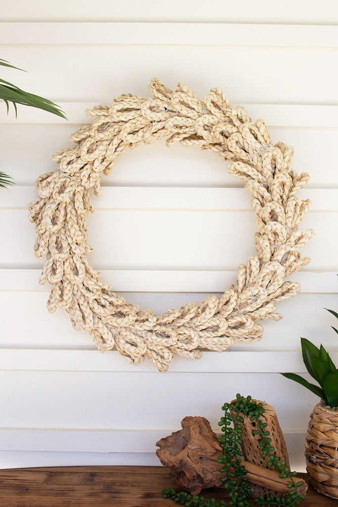 Woven Seagrass Rope Wreath, Set of 2 - Bombay Mercantile