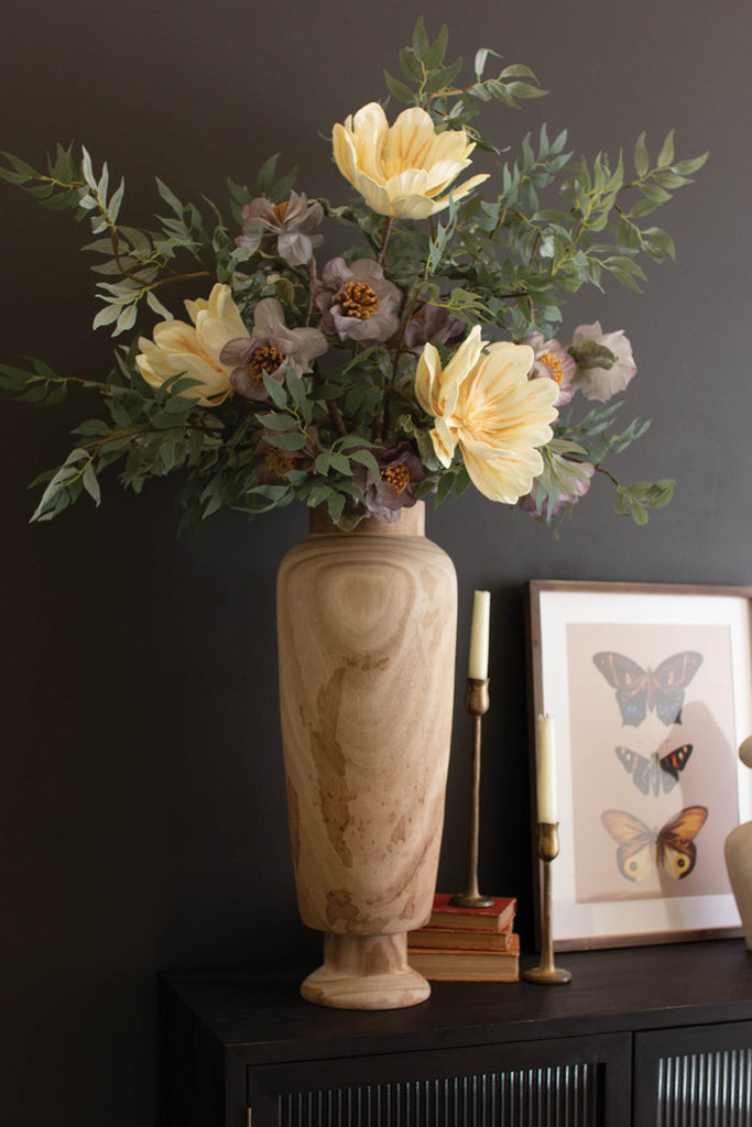 Tall Wooden Vase - Bombay Mercantile