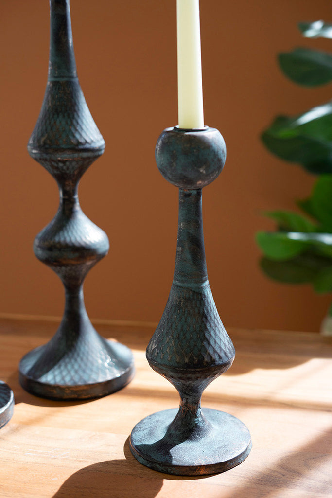 Set of 3 Metal Candle Towers - Bombay Mercantile