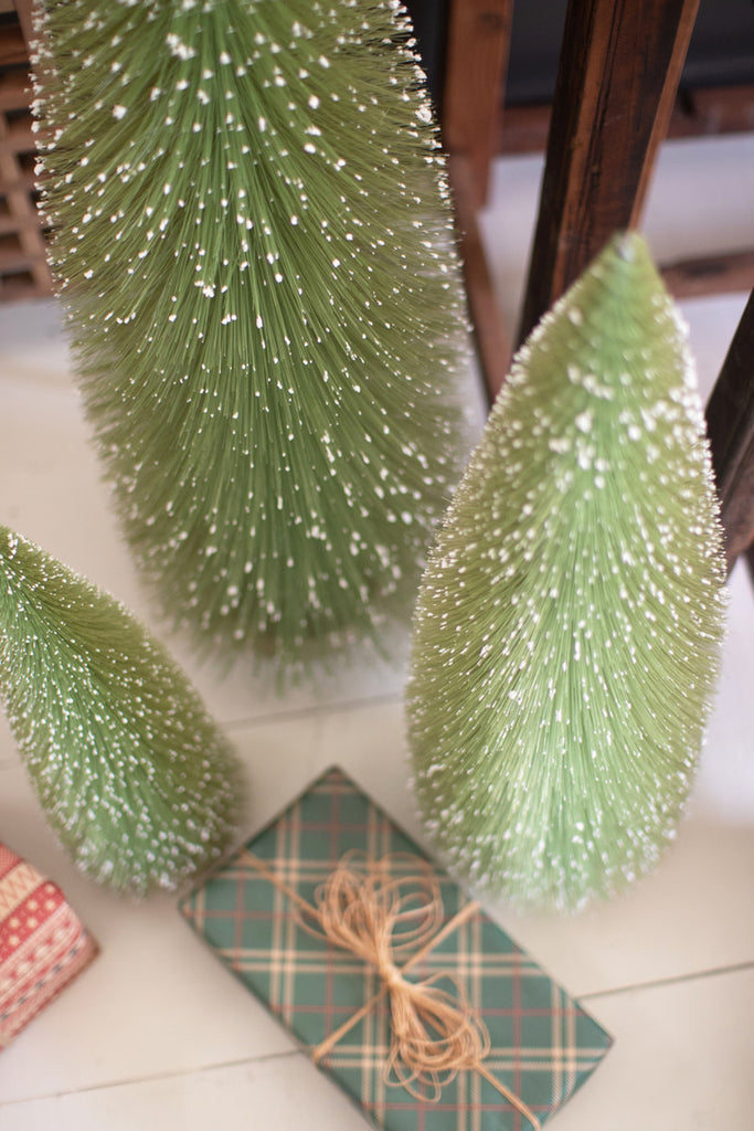 Set of 3 Bottle Brush Christmas Trees - Bombay Mercantile