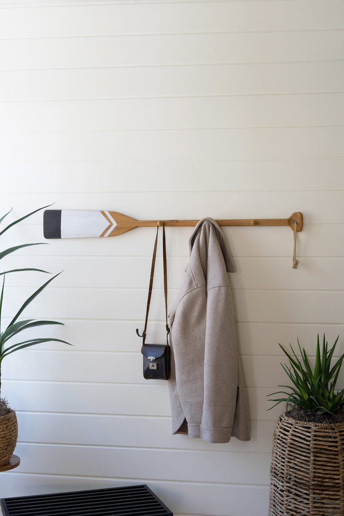 Wooden Paddle Coat Rack - Bombay Mercantile