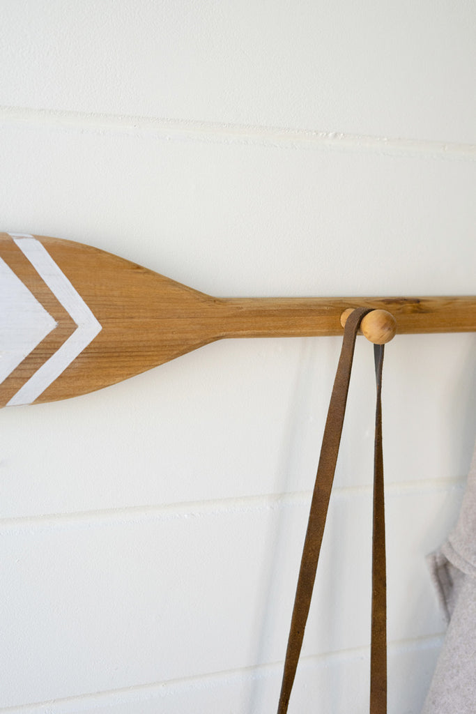 Wooden Paddle Coat Rack - Bombay Mercantile