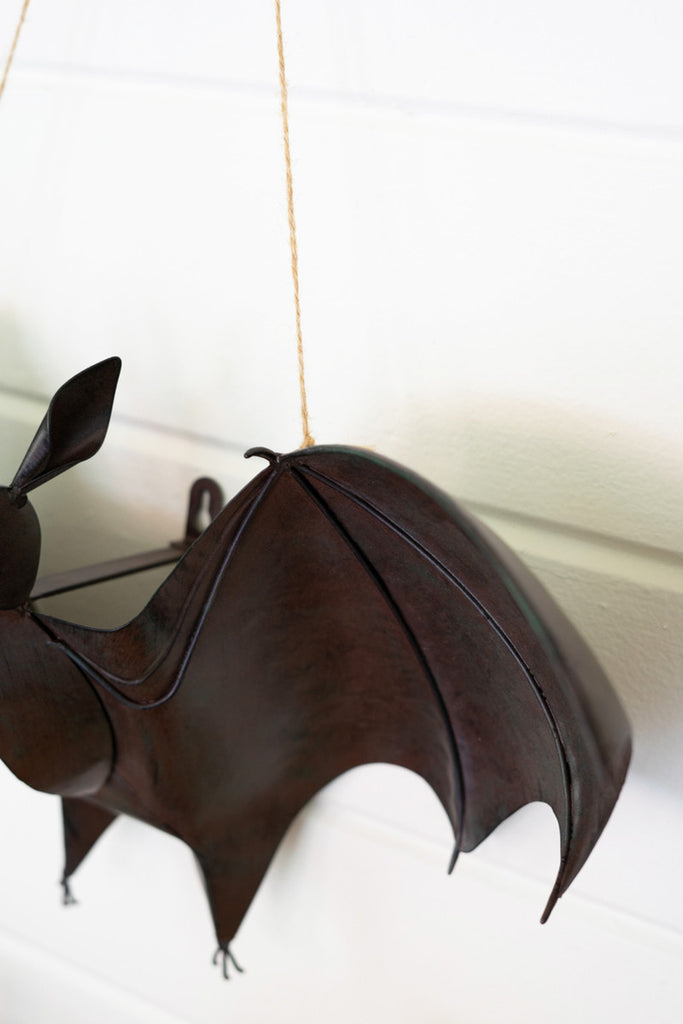 Painted Metal Bat Door Hanger, set of 2 - Bombay Mercantile