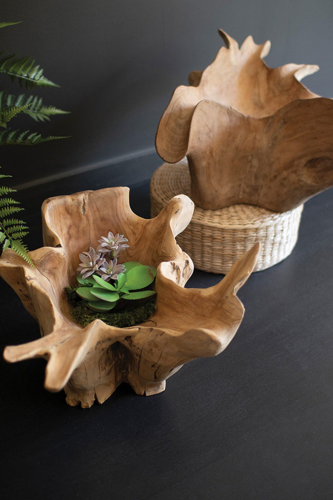 Blooming Teak Root Bowl - Bombay Mercantile