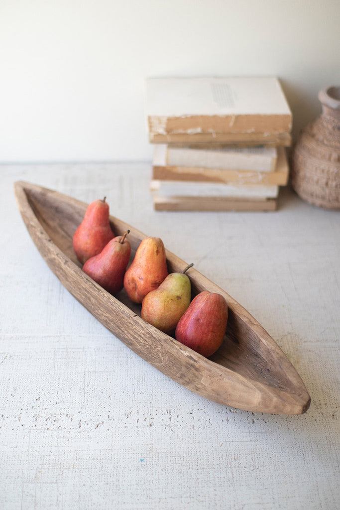 Recycled Teak Wood Vessel - Bombay Mercantile
