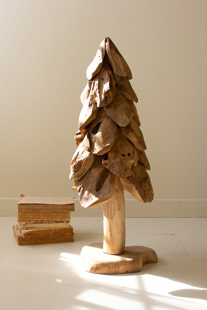Rustic Teak Christmas Tree / Large - Bombay Mercantile
