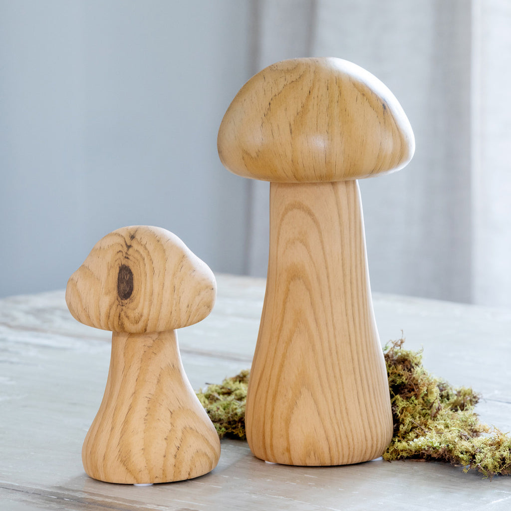 Faux Bois Garden Mushroom, 9.5" - Bombay Mercantile