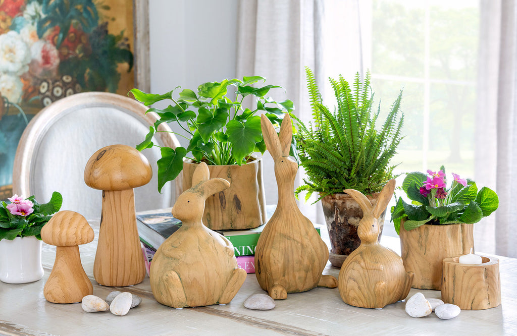 Faux Bois Garden Mushroom, 9.5" - Bombay Mercantile