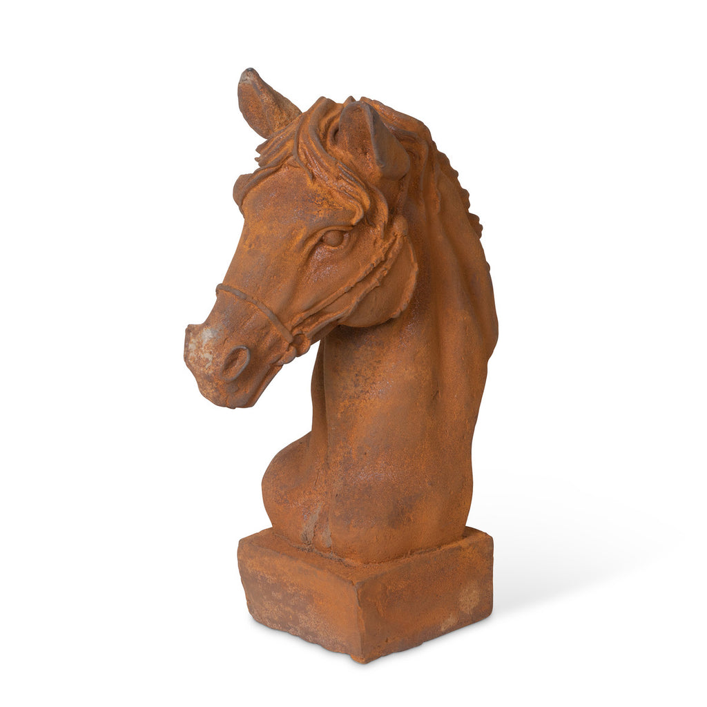 Thoroughbred Cast Iron Bust - Bombay Mercantile