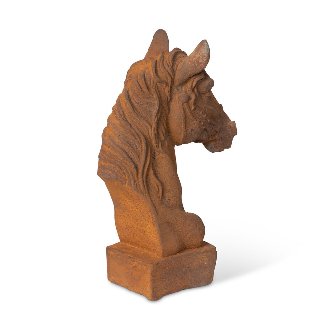 Thoroughbred Cast Iron Bust - Bombay Mercantile