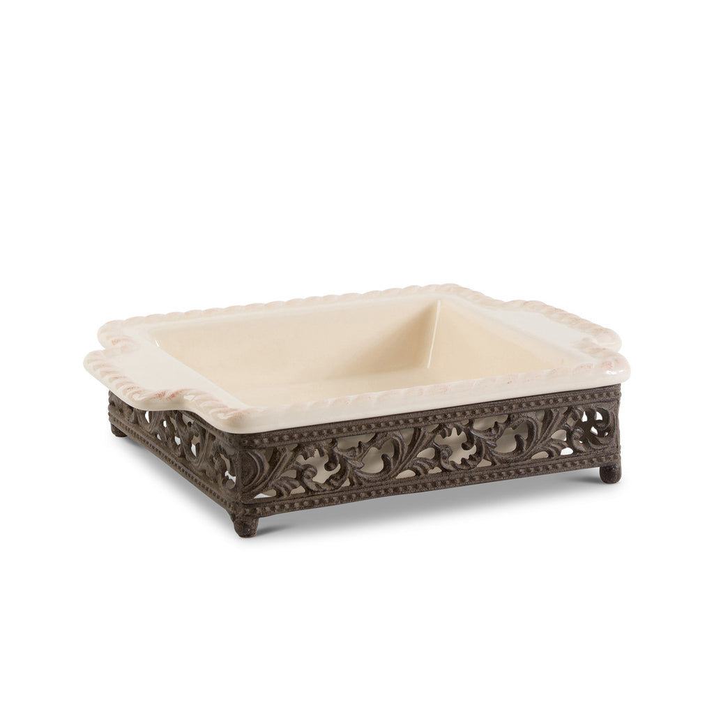 Stoneware Square Baking Dish, 9" - Bombay Mercantile
