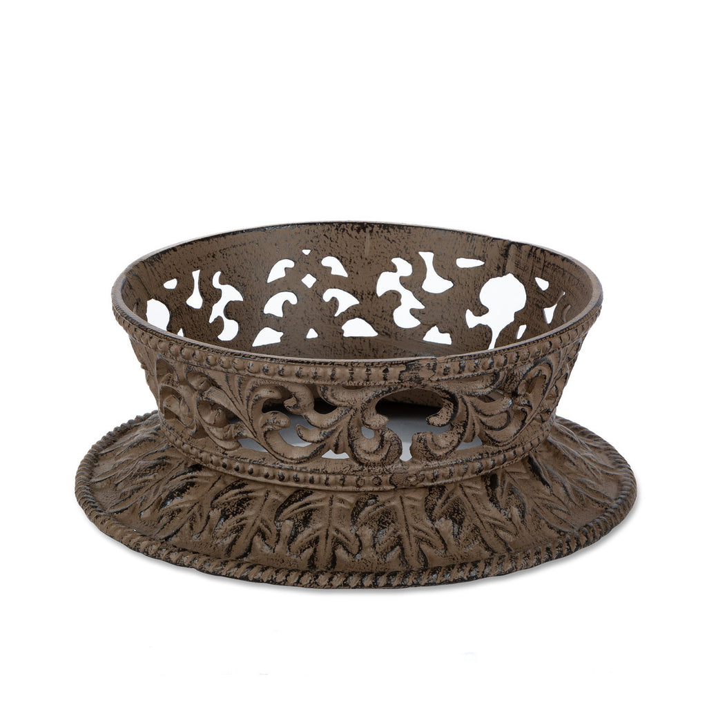 Stoneware Bowl on Base - Bombay Mercantile