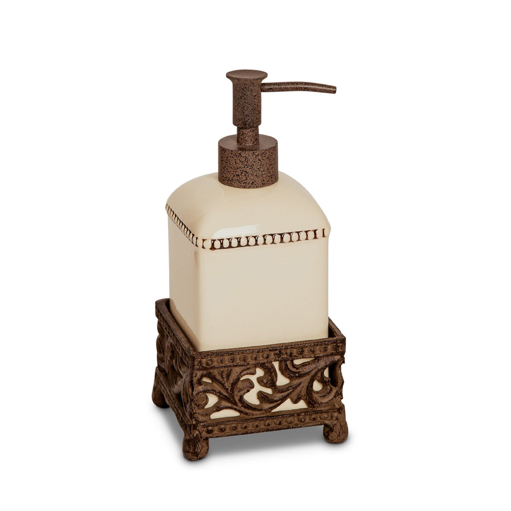 Stoneware Soap/Lotion Dispenser - Bombay Mercantile