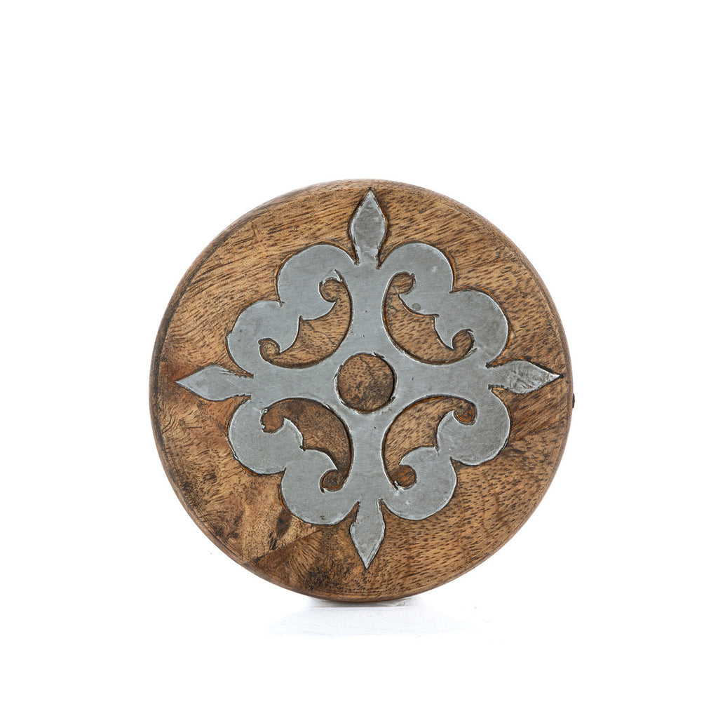 Wood Coaster Set, Set of 6 with Holder - Bombay Mercantile